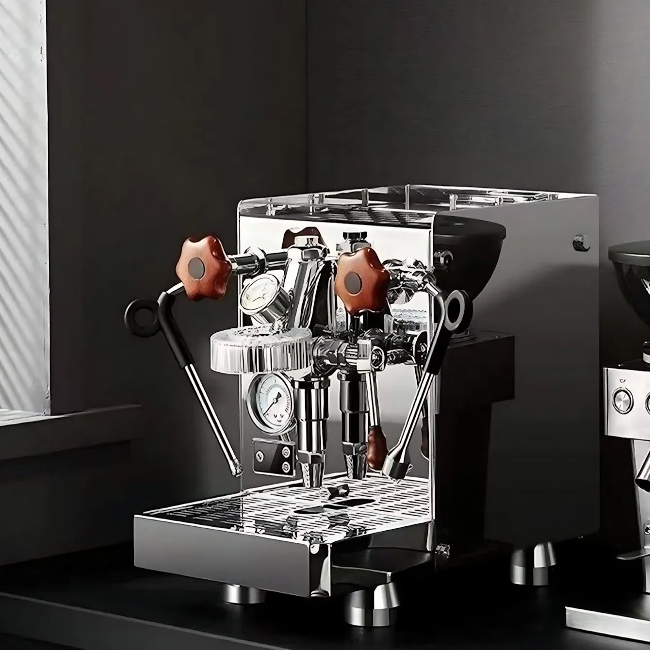 Professional Italian Espresso Machine with Dual Pump System and Independent Water Circuits