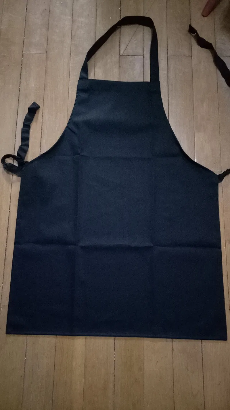 Red Cotton Twill Kitchen Apron with Waist Tie for Adults Cooking