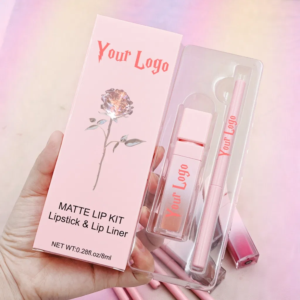 2in1 Lipstick and Lipliner Makeup Set Private Label Liquid Lipstick Lip Liner Combo