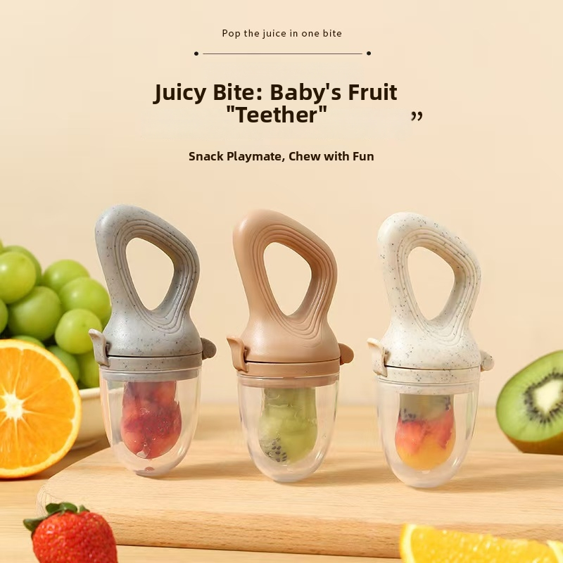Custom Baby Teething Food Feeder with Silicone Mesh Net, Fruit & Veggie Pacifier for Infants, Hot-Selling Baby Fruit Feeder Teether