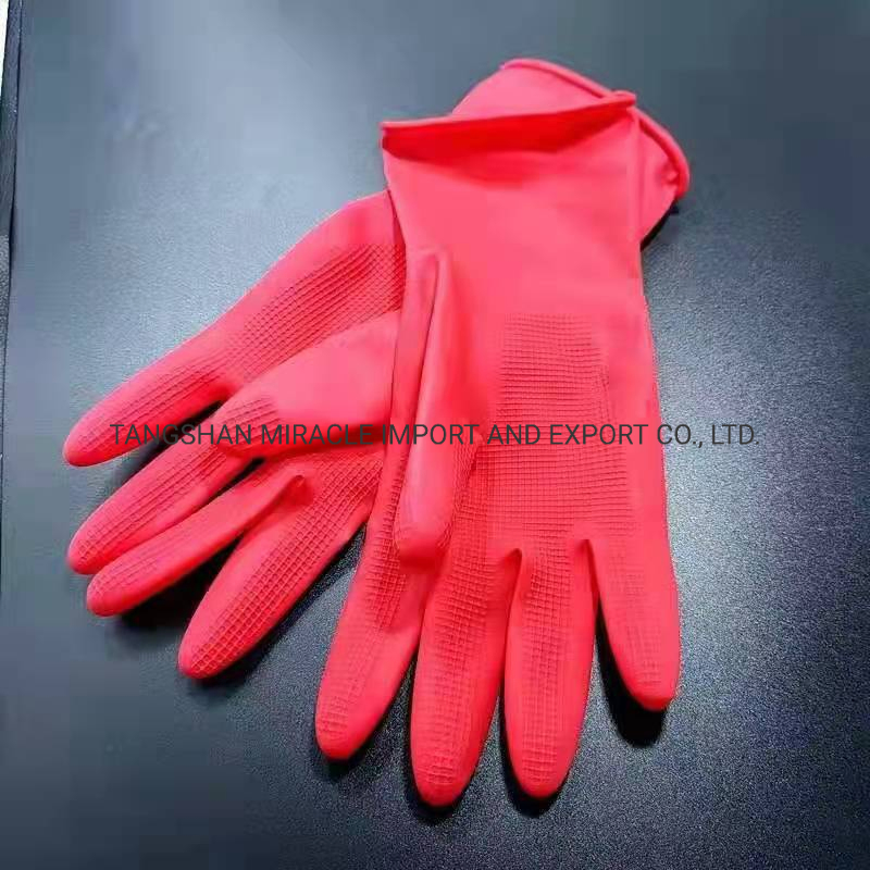 Household Rubber Latex Cleaning Gloves Durable Dishwashing Glove