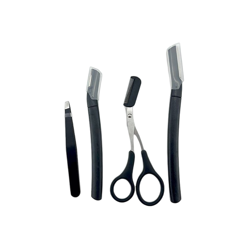 4 PCS Eyebrow Grooming Set Pointed Tip Stainless Steel Eyebrow Tweezer
