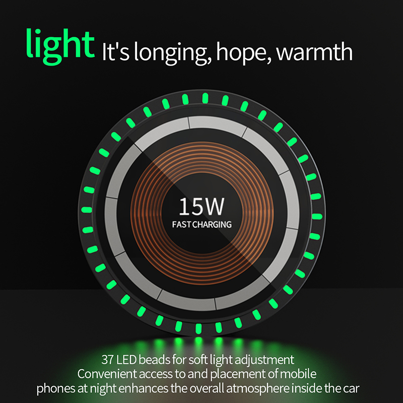 Магнитное автомобильное зарядное устройство 15W с вращением 360°