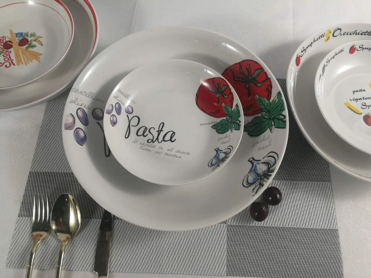 5/7 PCS Pasta Dinner Set 11" Porcelainware Ceramics Tableware
