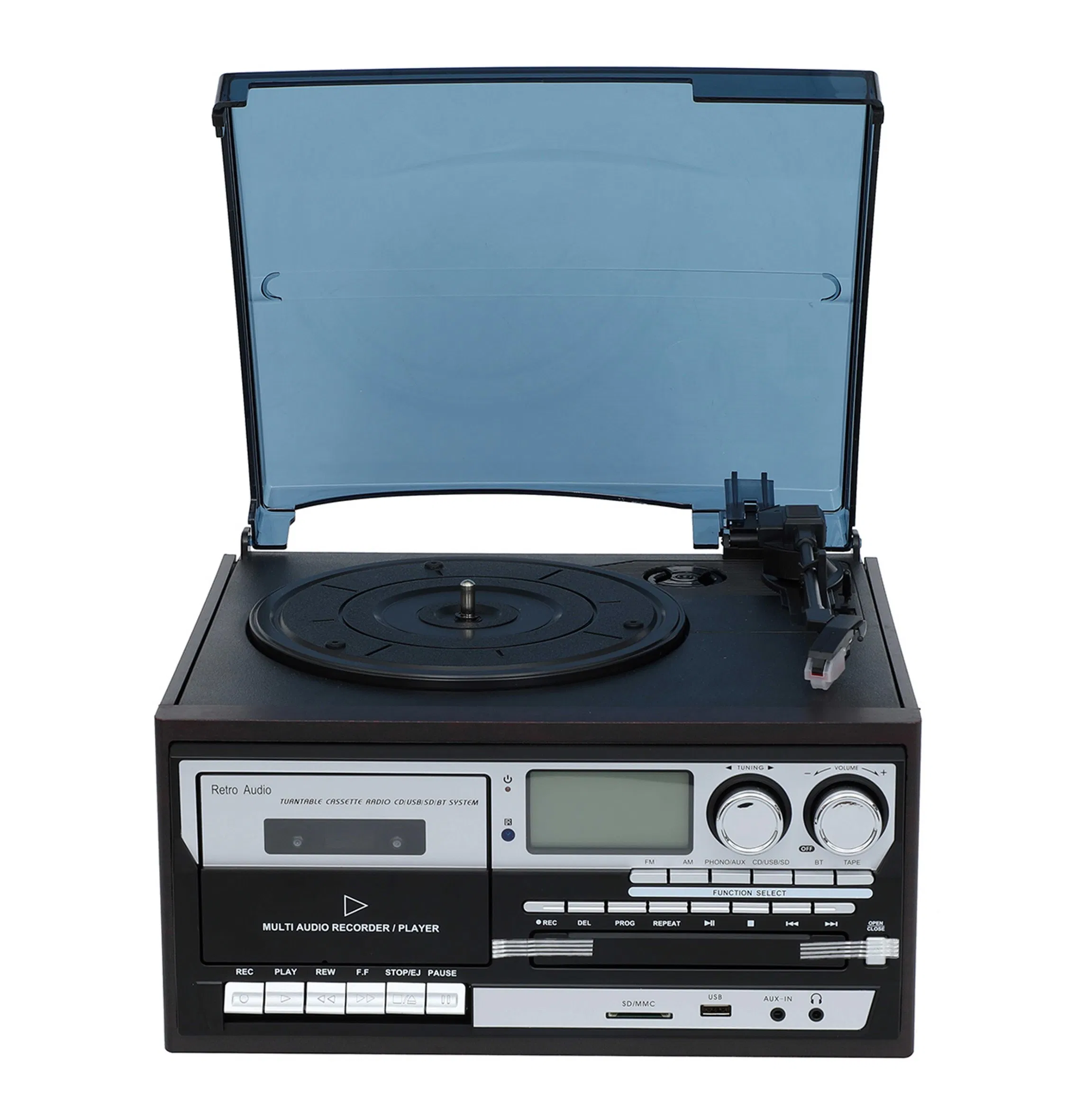 Retro Vintage 6 in 1 Record Player with PC Link