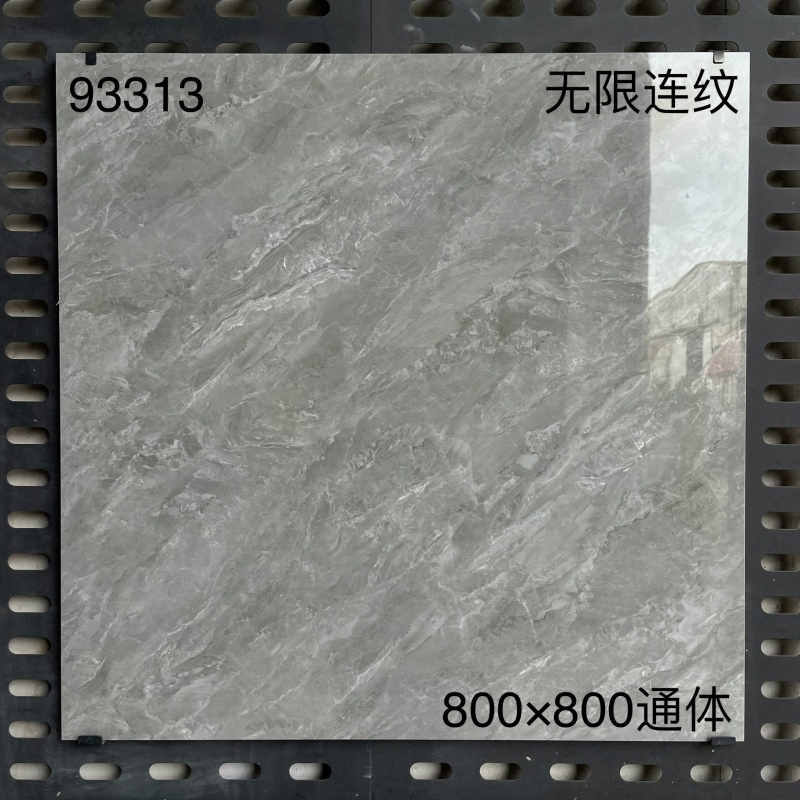 80X80cm White Grey Marble Glazed Polished Porcelain Antibacterial Floor Tile for Bathroom and Living Room