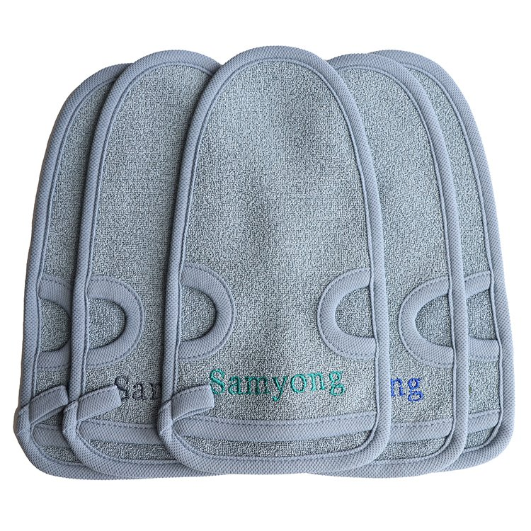 Beauty Nature Raw Bath Face Body Scrub Mitt Exfoliating Glove Support Custom Logo