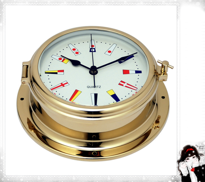 Stylish Signal Flag Dial 180mm Nautical Quartz Timepiece
