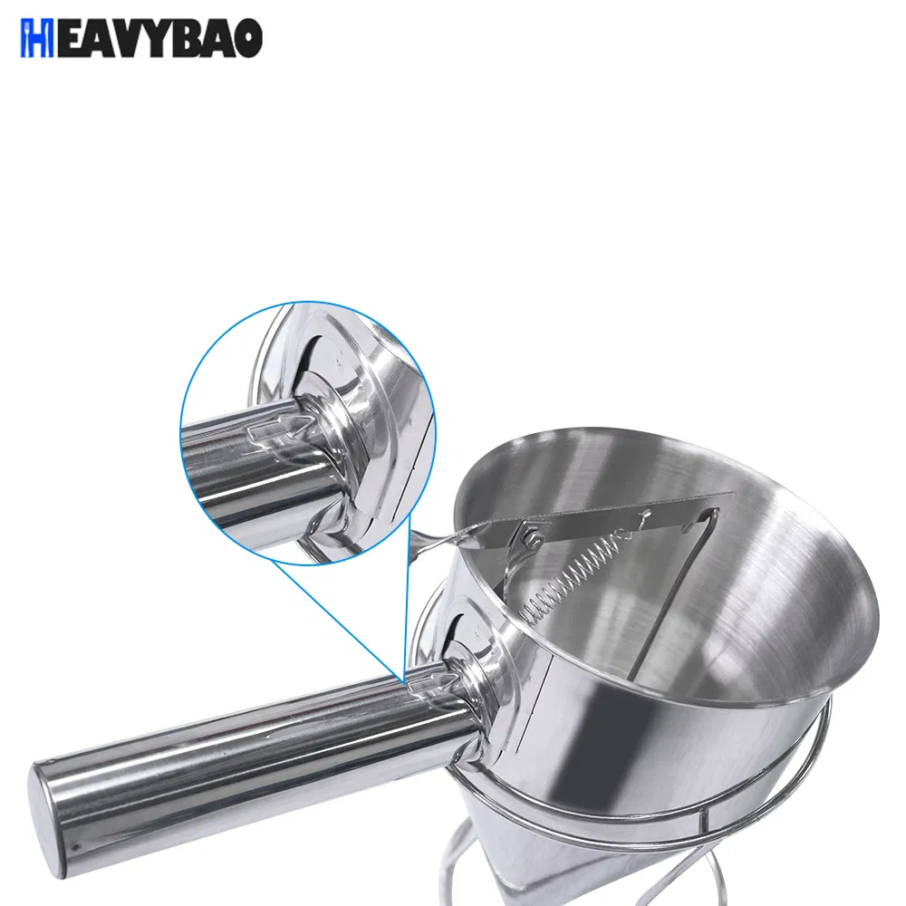 Heavybao Stainless Steel Manuel Dispenser Detachable Dispenser Funnel for Baking