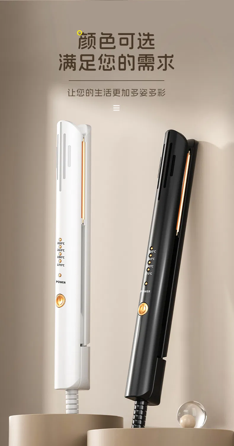 Portable Hair Straightener and Curling Iron with Dual Voltage, Travel-Friendly Flat Iron