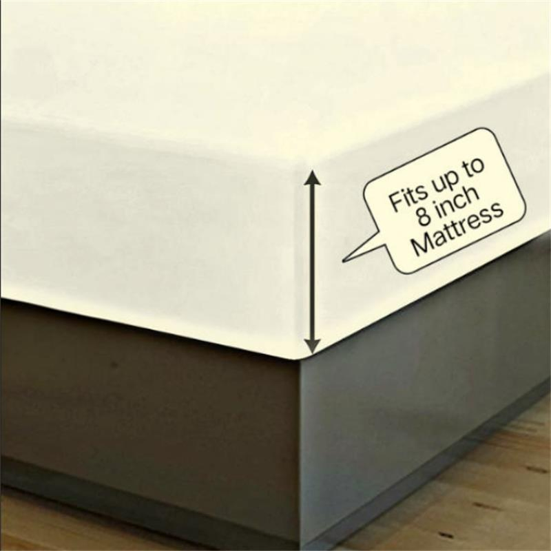 Queen Sheet Set White - Luxury Hotel 4-Piece Embroidered Bed Sheet Set