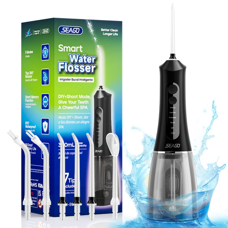 Rechargeable Ipx7 Big Detachable Tank High Psi Water Dental Care Flosser Irrigator