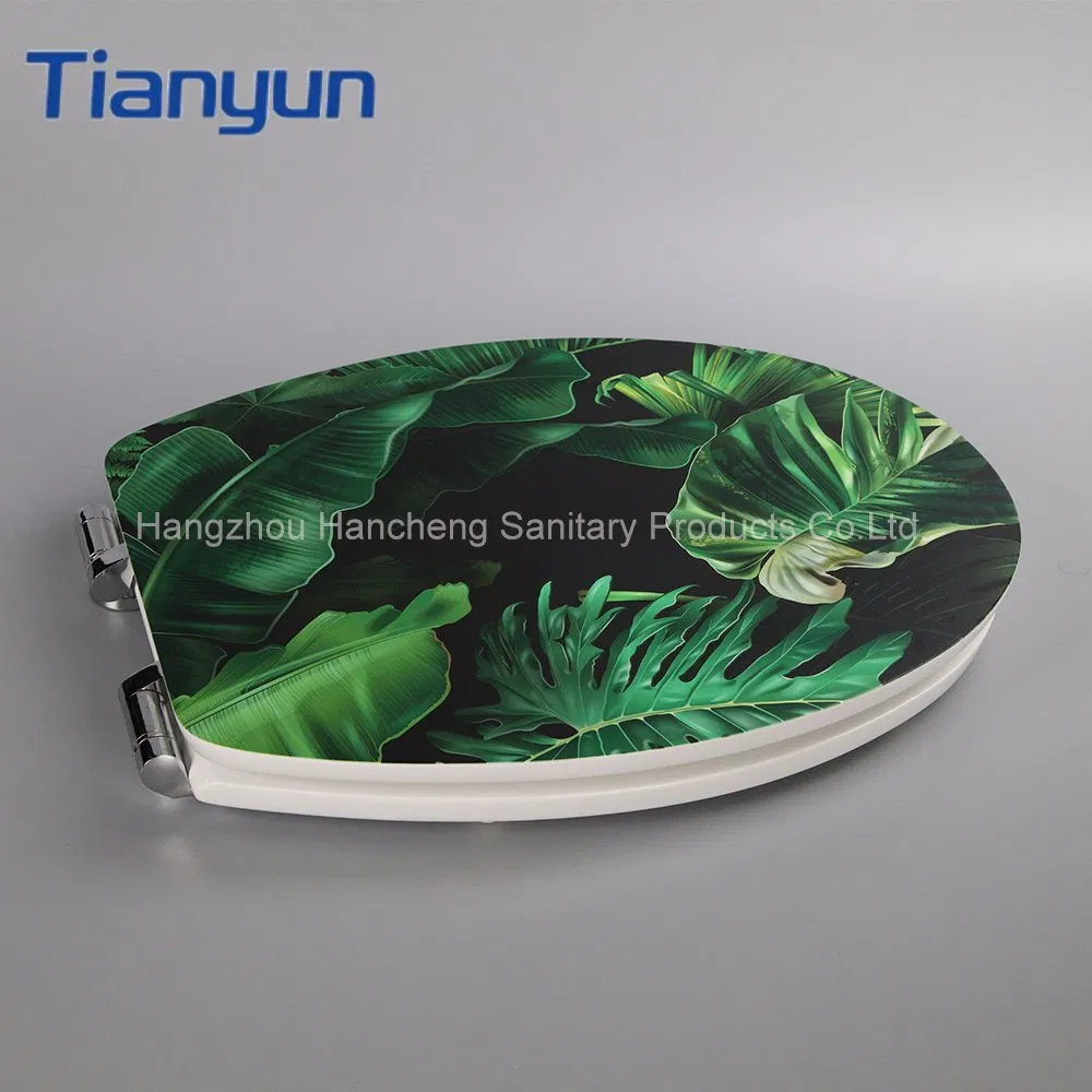 Customized MDF Toilet Seat Soft Closing Wood Solid Construction Toilet Cover