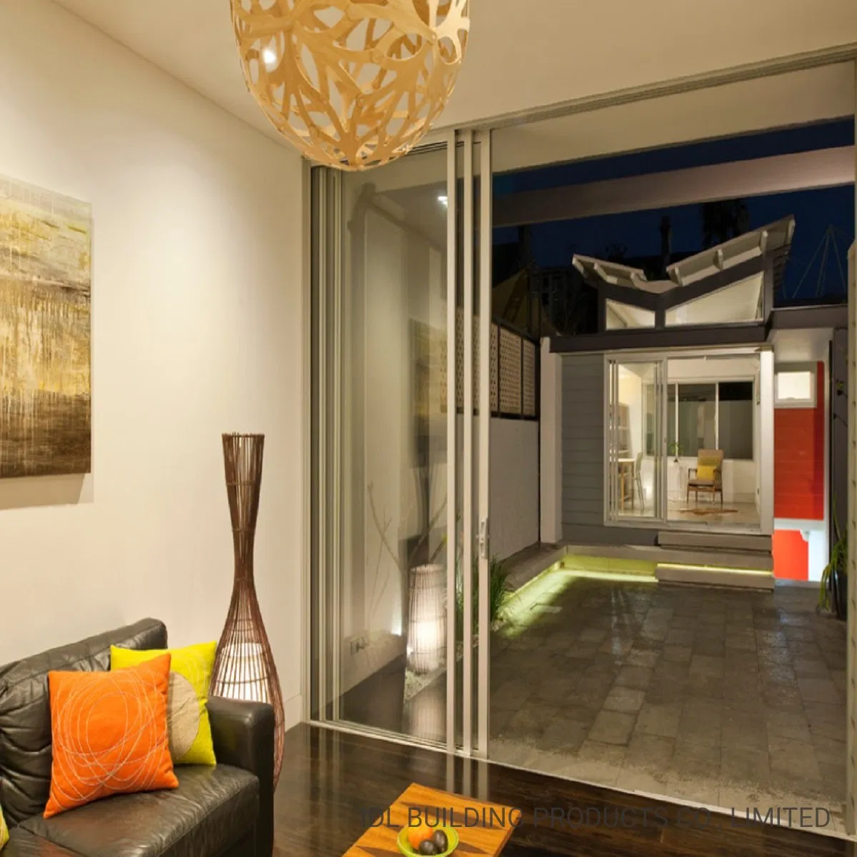 Building Material Modern 1.8 Thickness Double Glazing Exterior Aluminium Coating Glass Folding Bifold Doors