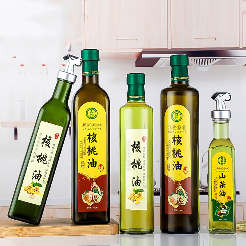 250ml 500ml 750ml 1000ml Customized Brown Green Empty Glass Cooking Olive Oil Bottle
