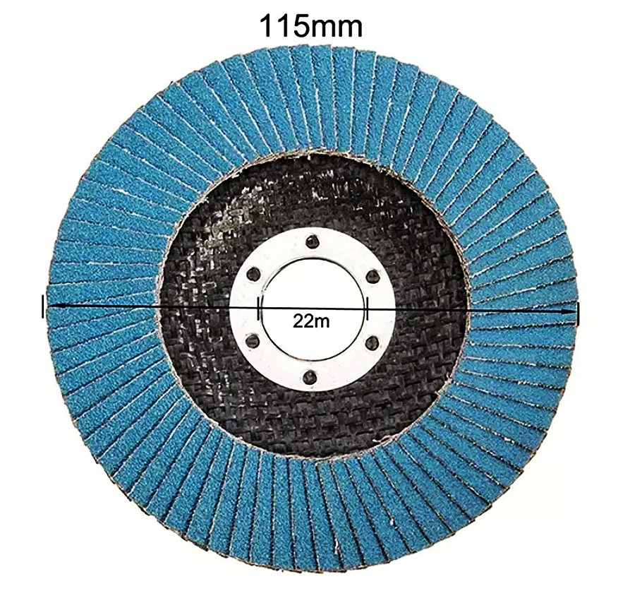 Wholesale Best Price Flap Discs Gr40 115X22mm Zirconia Alumina Blue Flap Discs