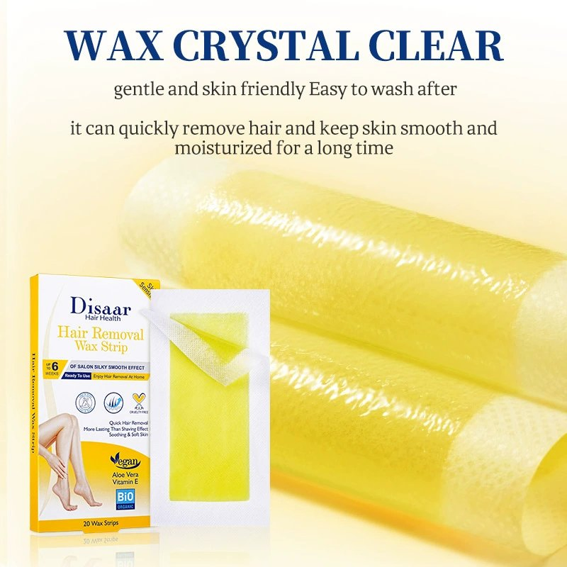 20PCS Hair Removal Body Wax Strips Soft Depilatory Waxing Strip