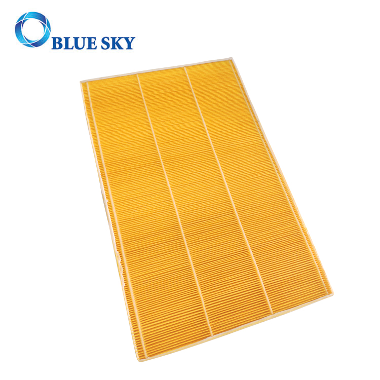 Customized Yellow Wood Pulp Paper Material Panel Filter for Air Purifier Parts