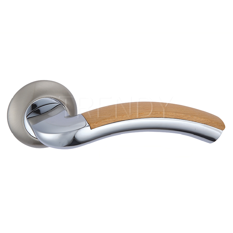 Zinc Door Lock Furniture Hardware Lever Handle with Double Color (Z6018-ZR11)