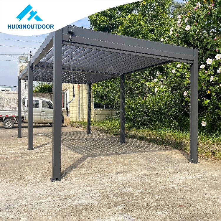 Factory Wholesale Retractable Awning Louvered Roof Rainproof Patio Pergola Cover for Outdoor Living