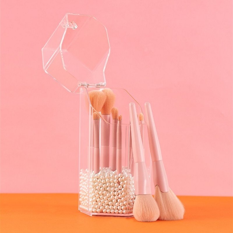 Professional 11PCS Cosmetic Brush Set Private Label Vegan Eyeshadow Powder Foundation Contour Brush Pink Makeup Brush