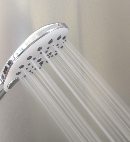 Super Booster 3 Functions Totally Chrome Bathroom Sanitary Hand Held Shower Head with Button New Release for American Style