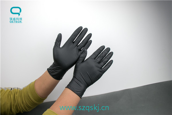 Black Oil Resistant Stretchable Disposable Nitrile Gloves