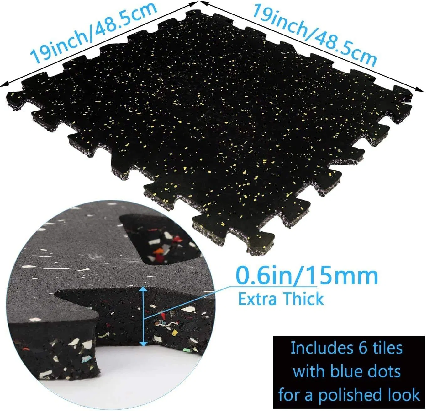 Hot Sale Park Playground Gym Rubber Flooring Mat Tiles