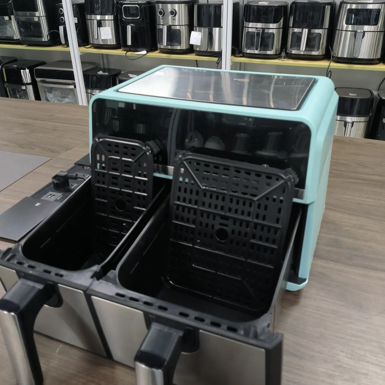 Large Capacity 9L Double Basket Air Fryer New Style High Quality Visual Window Hot Sale Best Value
