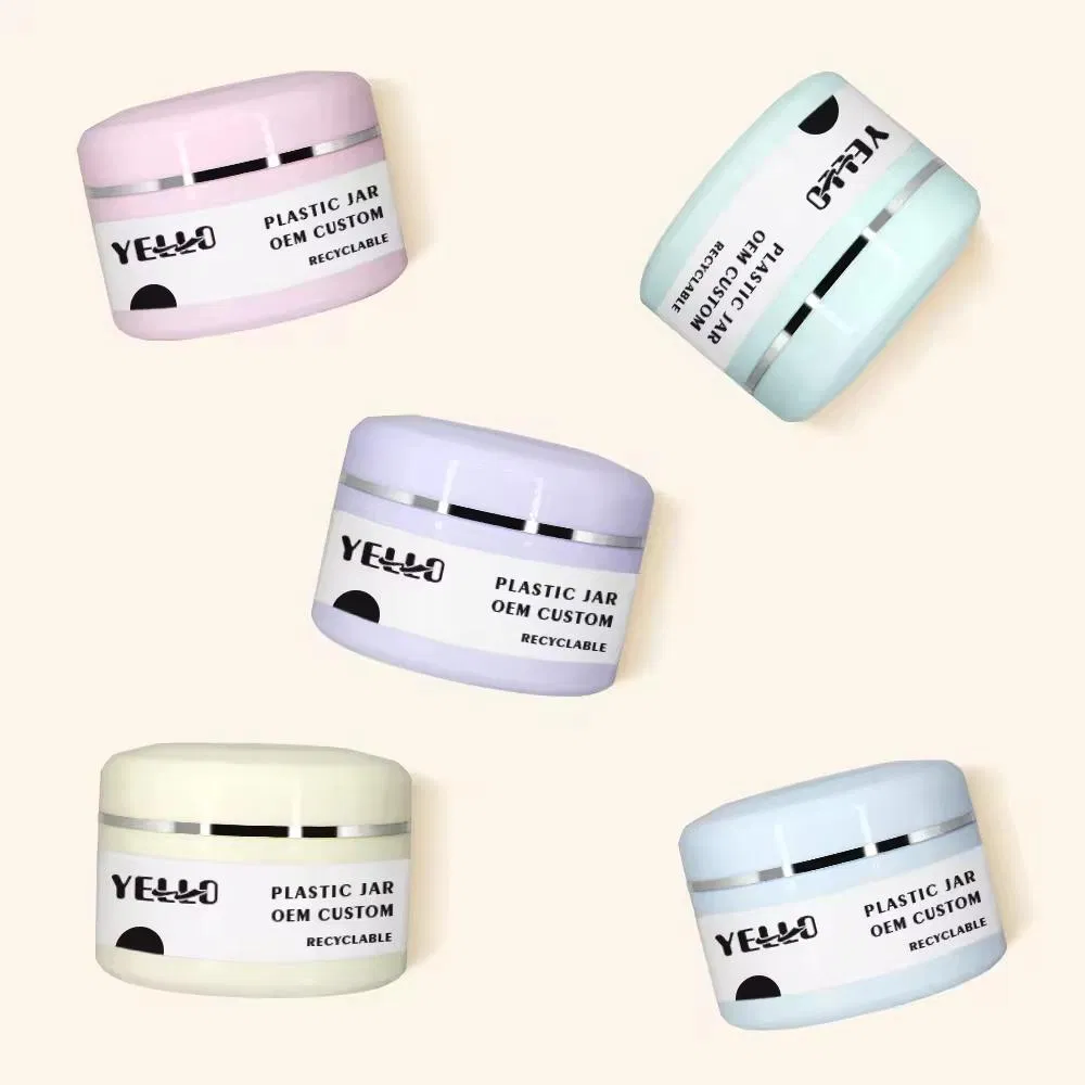 Wholesale Cosmetic Packaging Skincare Plastic 30ml 50ml 100 Ml 200ml 500ml Cream Jars with Spoon