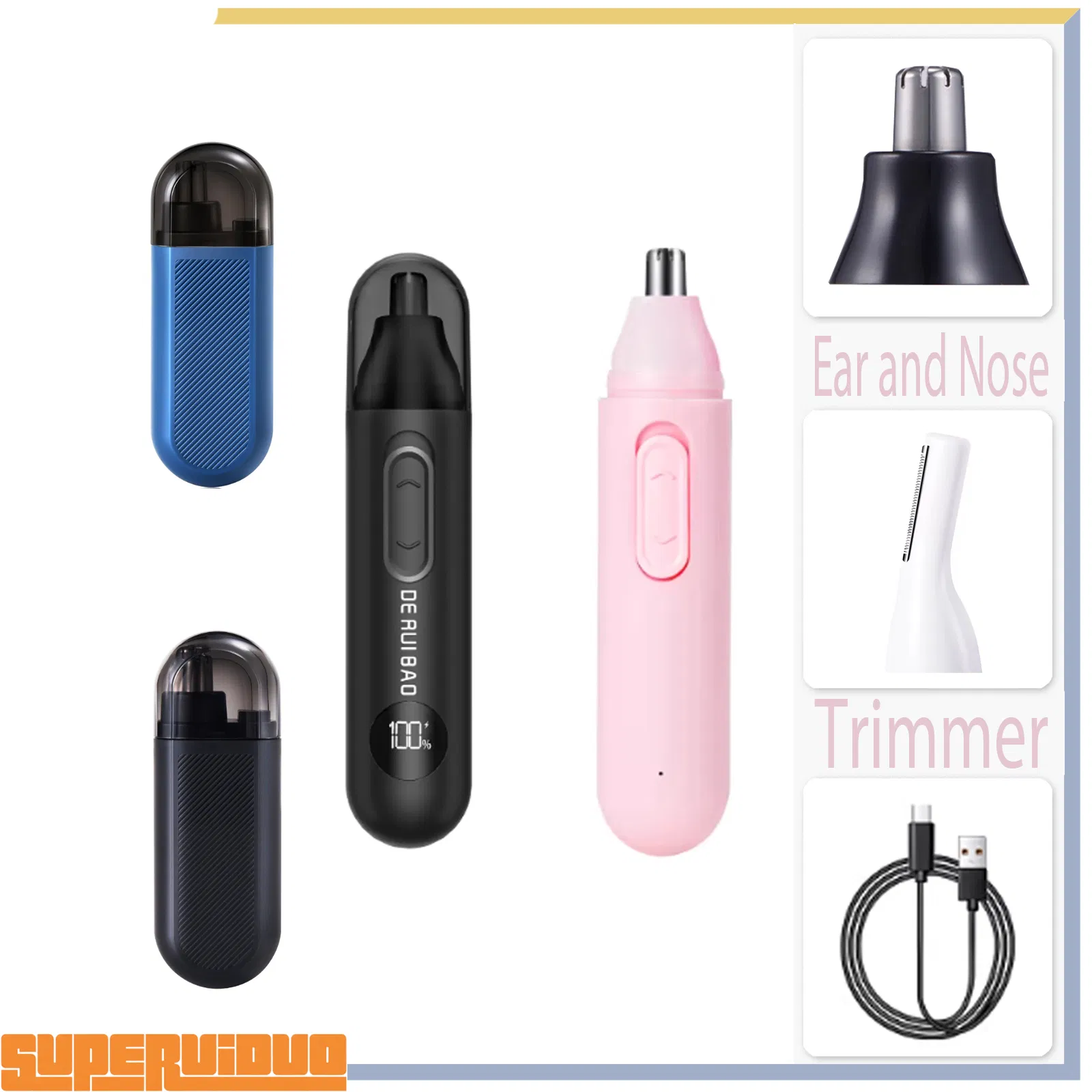 Multifunctional Facial Hair Refinement Nose Hair Trimmer