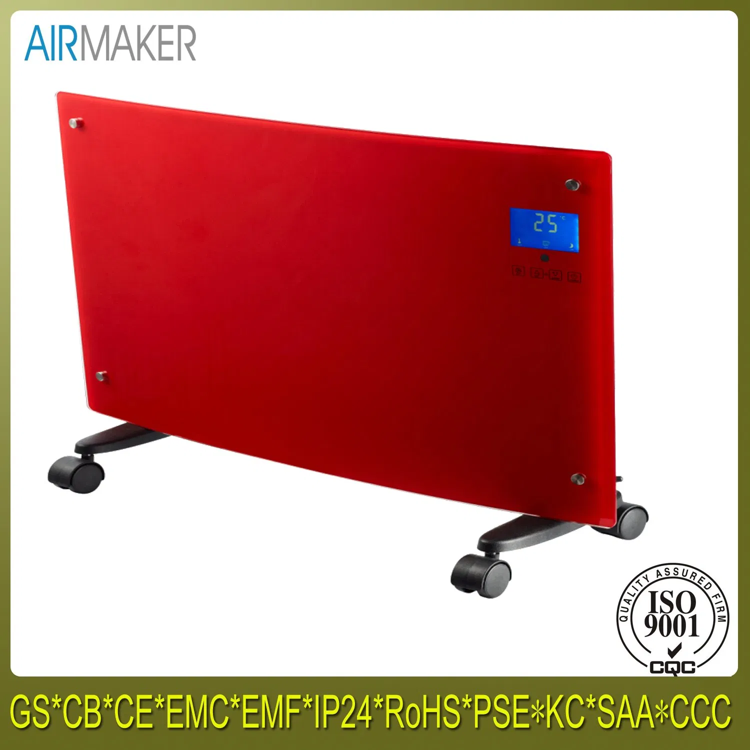 2000W Touch Screen Electric Wall Mounted Glass Panel Convector Heater/Electrical Heater/Fan Heater