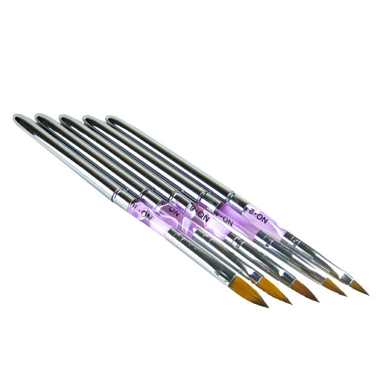Silverr Handle Brush on Nail Glue Private Label Nail Acrylic Brush Brush for Nails