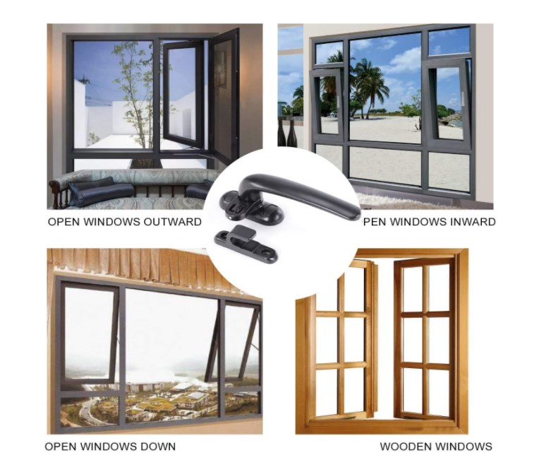 7 Shaped Buckle Handles for Internal and External Door and Window