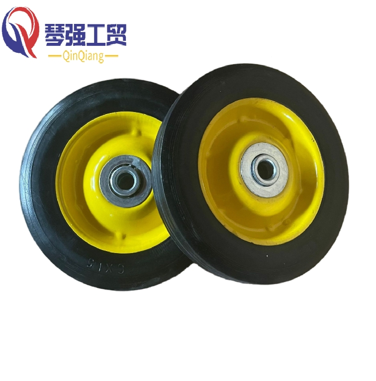 6 Inch Solid Rubber Tire Wheel with Ball Bearing for Hand Truck Wheel, Wagon Cart, Push Cart, Wheelbarrow
