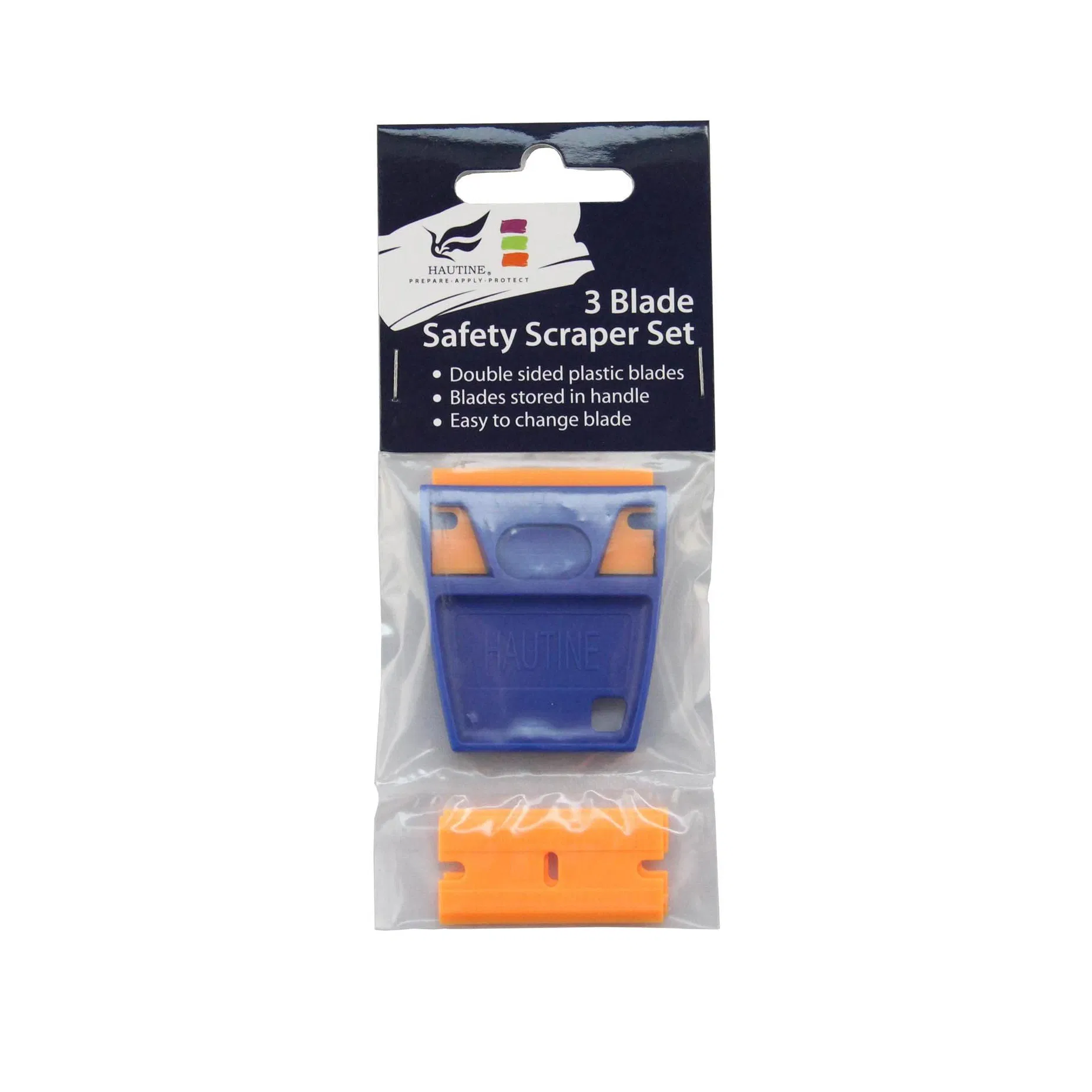 Mini Plastic Cleaning Scraper W/Double-Edged Plastic Blades