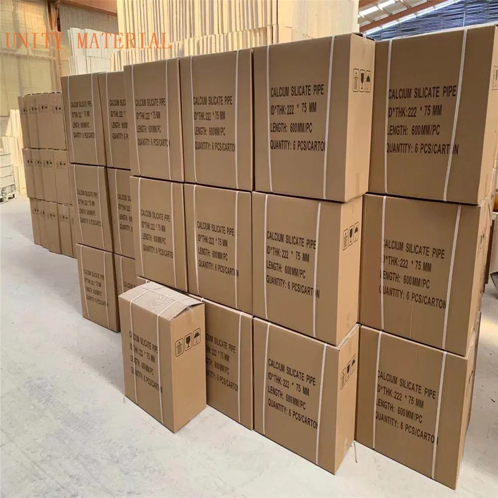 240 250 260 Kg/M3 650c High Temperature Thermal Insulation Calcium Silicate Section Tube