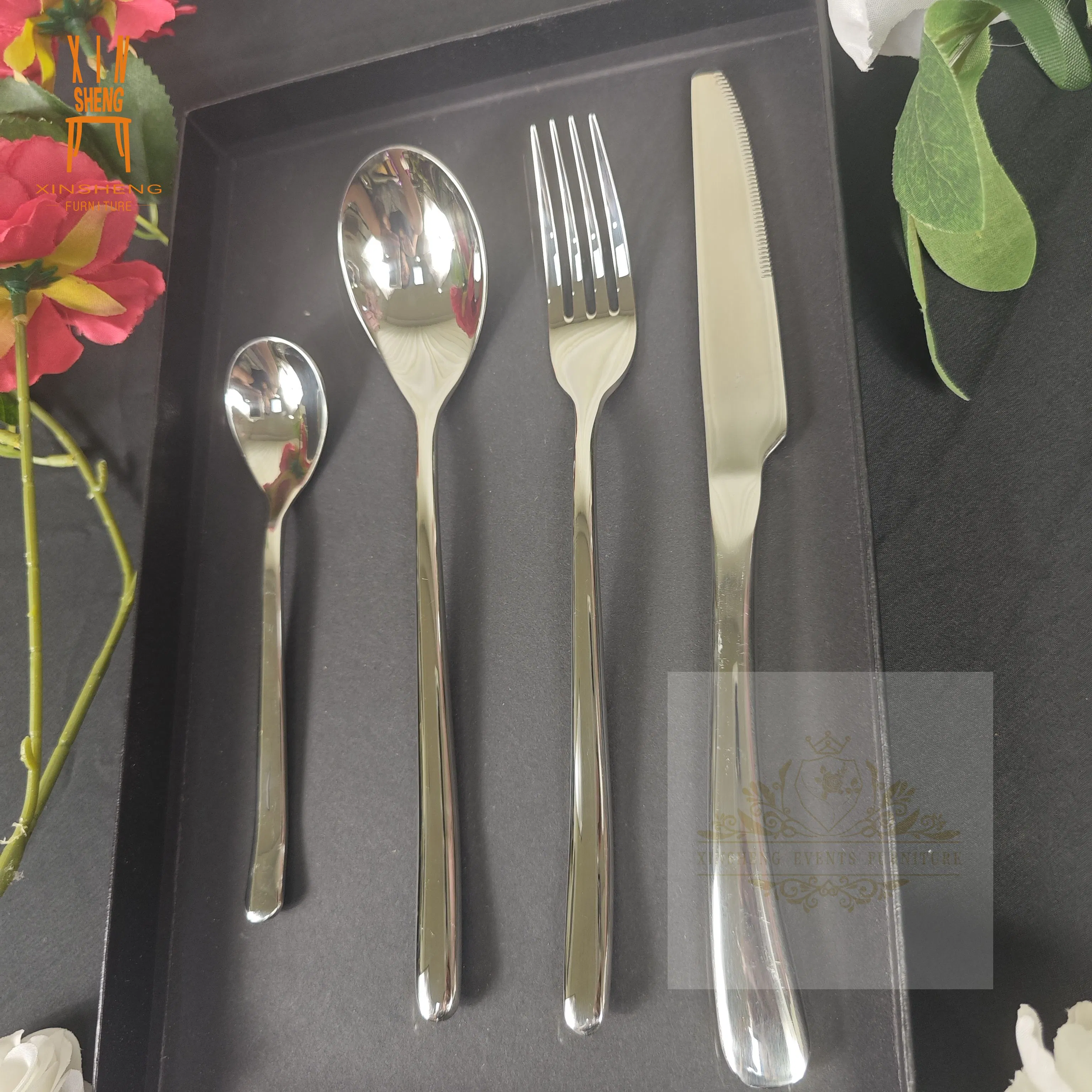 High Quality Stainless Steel Silver Knife Fork Spoon Cutlery for Banquet and Party