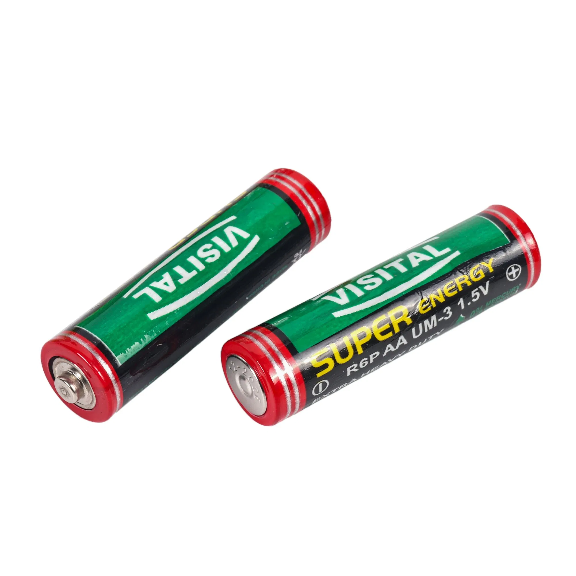 2PCS Blister Card Pack R6 AA 1.5V, Zinc Carbon Battery, Long Shelf Life Dry Battery Cell