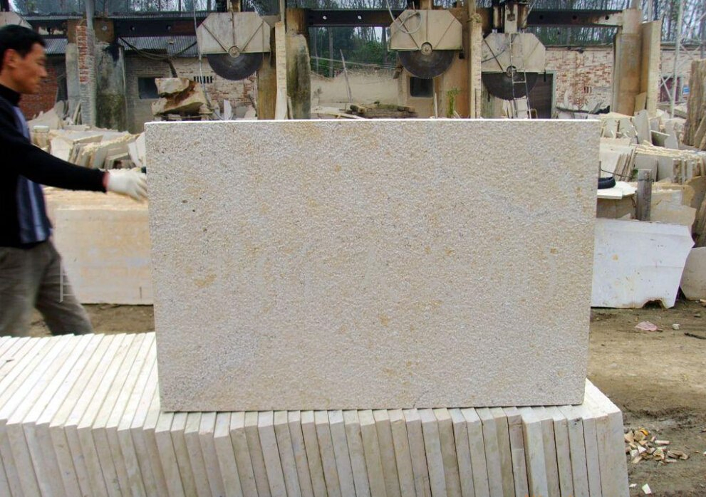 Beige/Yellow/Blue Limestone Tile for Outdoor Paving Garden Decoration