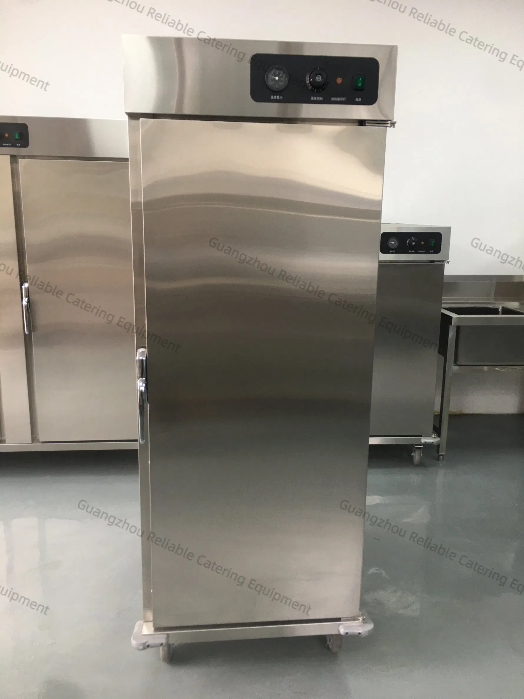 Stainless Steel Food Warmer Cabinet Commercial Mobile Food Warmer Cart for Sale Adjustable Shelves, Locking Casters Precise Thermostat Fast Food Restaurant