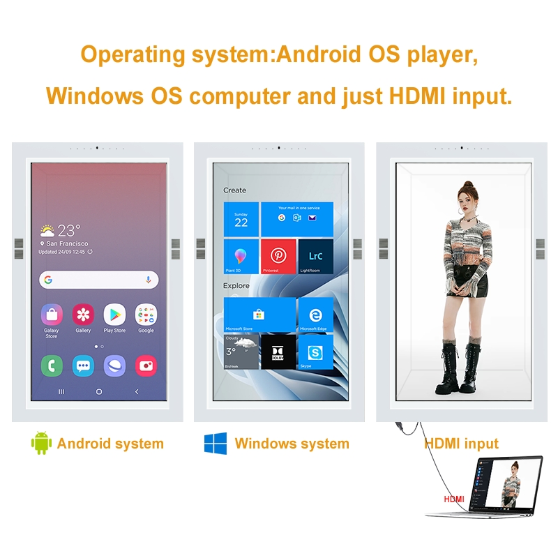 32 Inch Transparent Showcase Ai Holobox Holographic Display 3D LCD Digital Signage