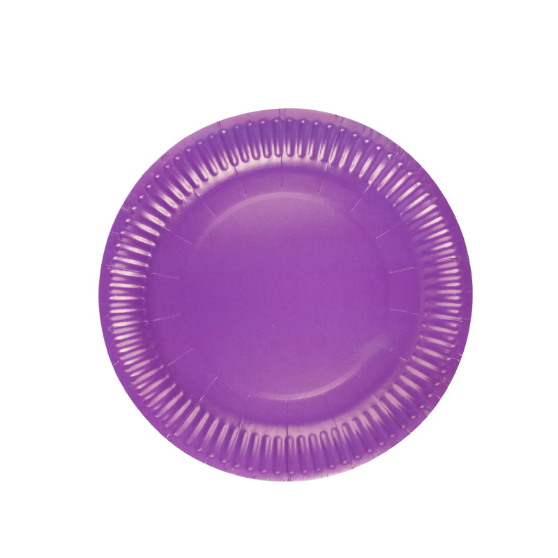 7inch Multi-Colored Disk Disposable Paper Plates Cake Dish