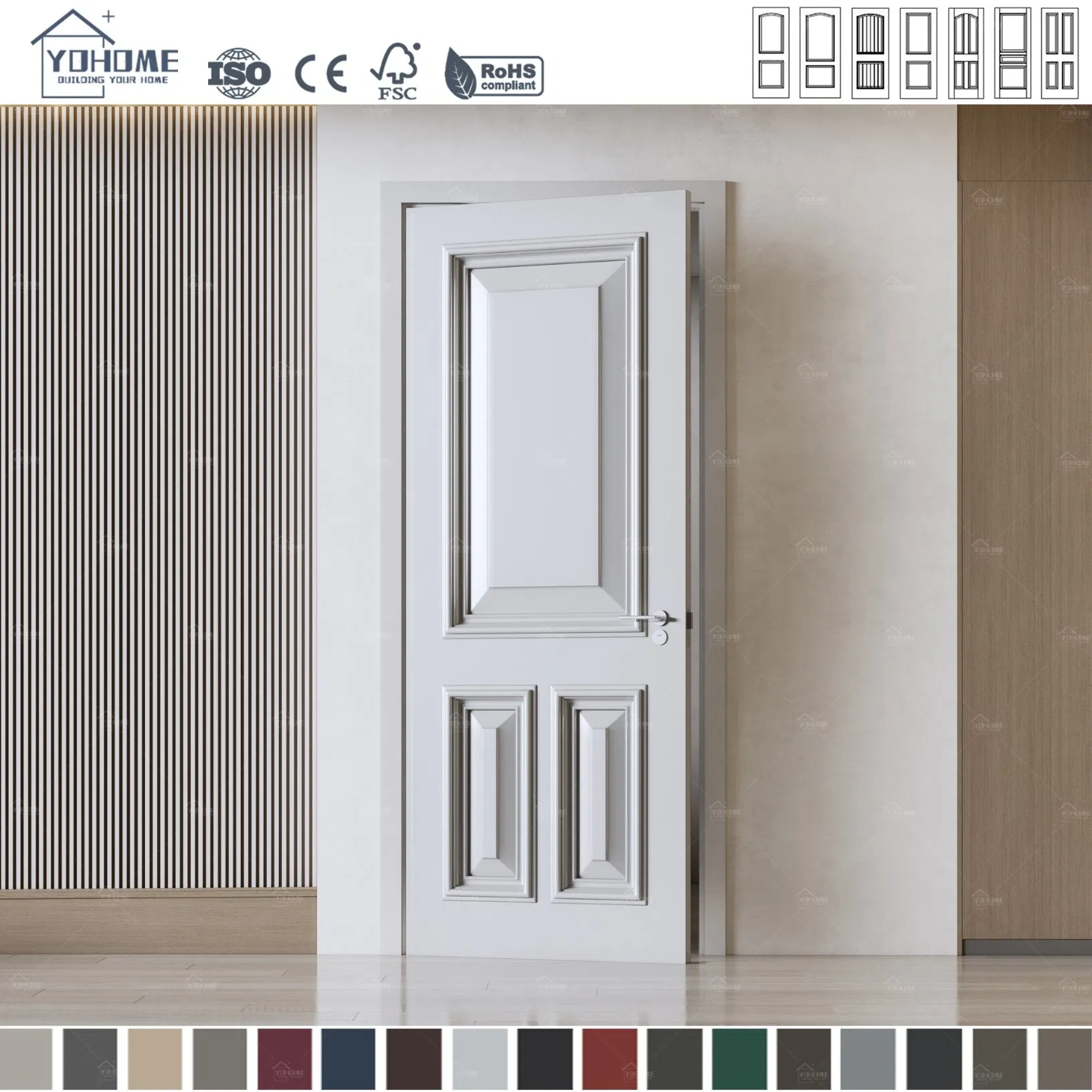 China Top Manufacturer Custom Wholesale Wood Doors Interior Room Solid Core Interior Doors Bedroom Wood Interior Doors Interior Wood Doors with Frame
