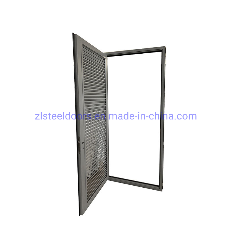 Steel Stainless Standard Custom Aluminum Single Hinged Swing Exterior Aluminium Louver Doors