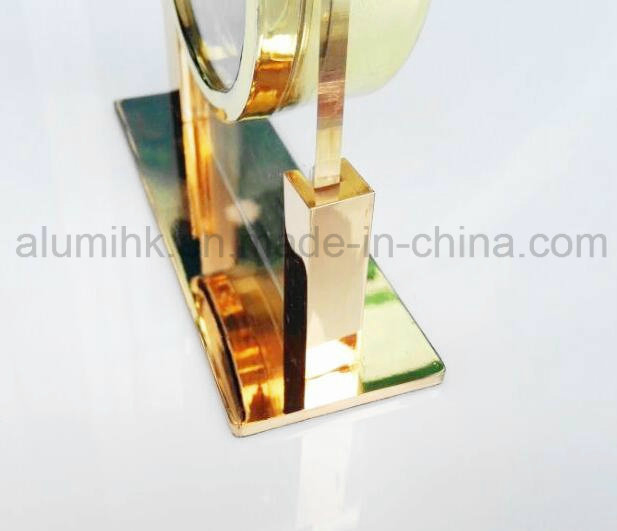 Glass Body with Chrome Base Silent Alarm Clock for Hotel