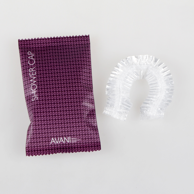 Clear Disposable Plastic Bath Cap Elastic Thick Hotel Shower Cap