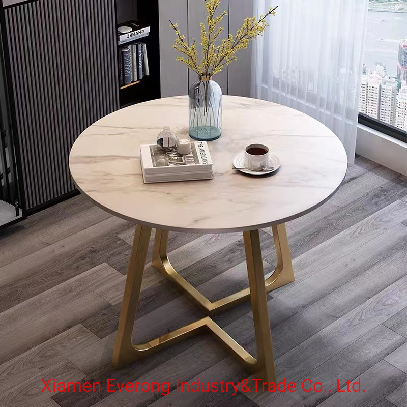 Natural Stone Cream Marble Dining Table, Round Bar/Coffee Table Top