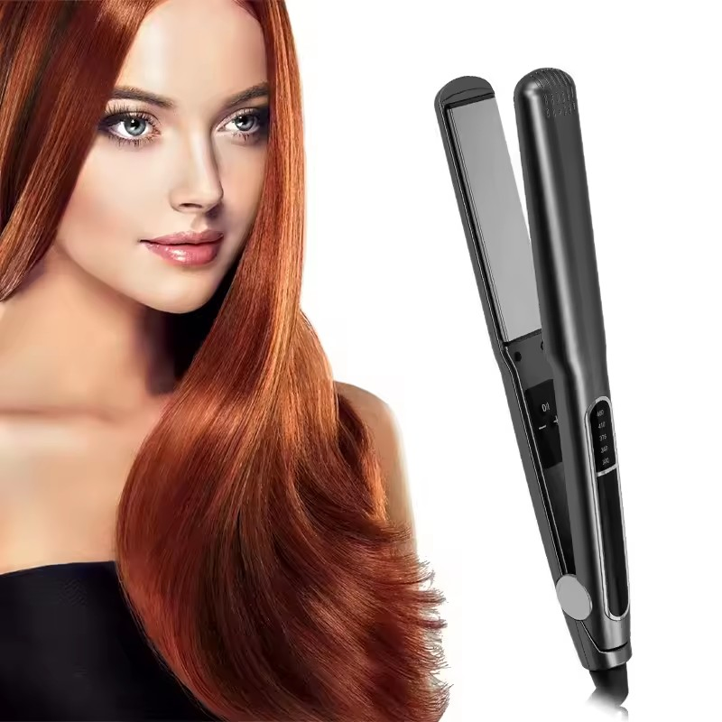Private Label Hair Straightener Titanium Plates Flat Iron Tools for Salon Quality Hair Straightener