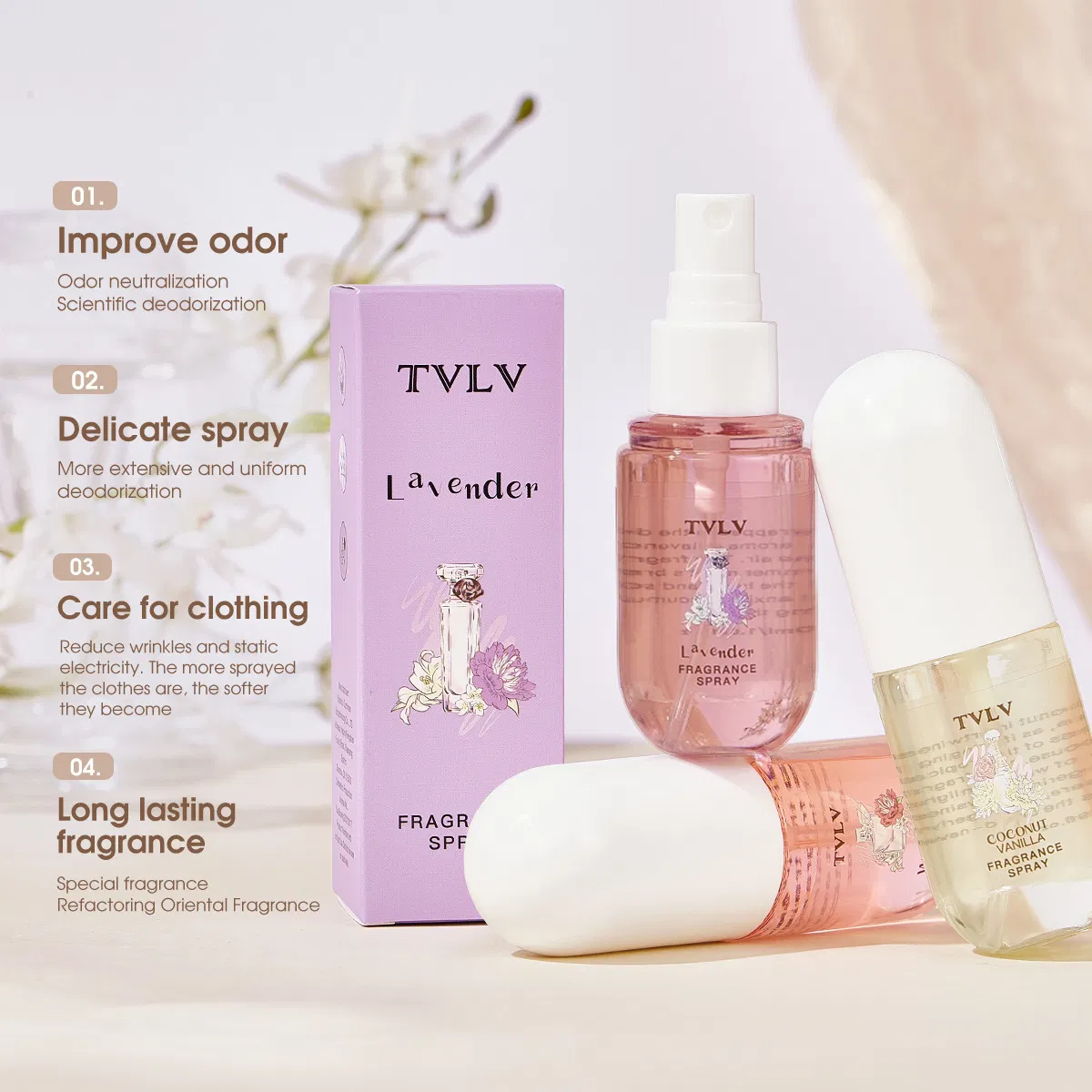 Long-Lasting Coconut Rose Scented Perfume Spray for All-Day Freshness